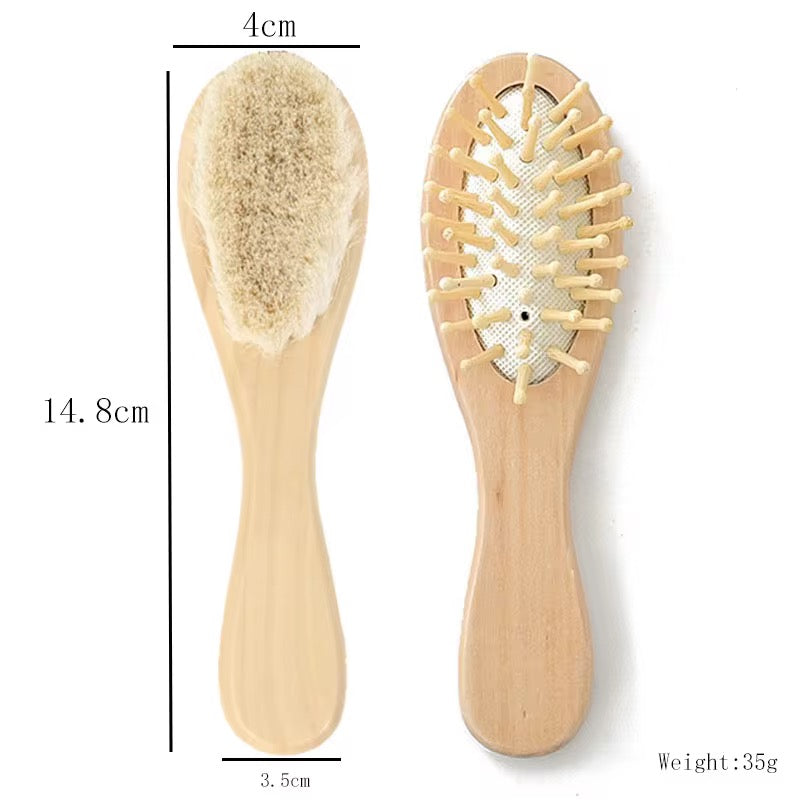 Set Cepillos En Madera Suave MEDIDAS