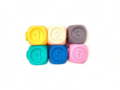Set 6 Cubos Silicona Estimulación Para Bebé