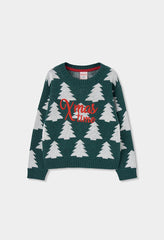 Saco Tejido Árbol Navidad Verde Boboli