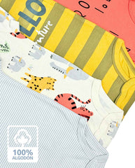 Set 5 Bodys Estampado Lineas Amarillo Colores