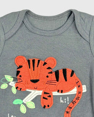 Set 5 Bodys Estampado Lineas Amarillo Tigre Selva