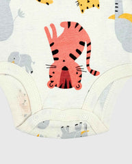Set 5 Bodys Estampado Lineas Amarillo Animales
