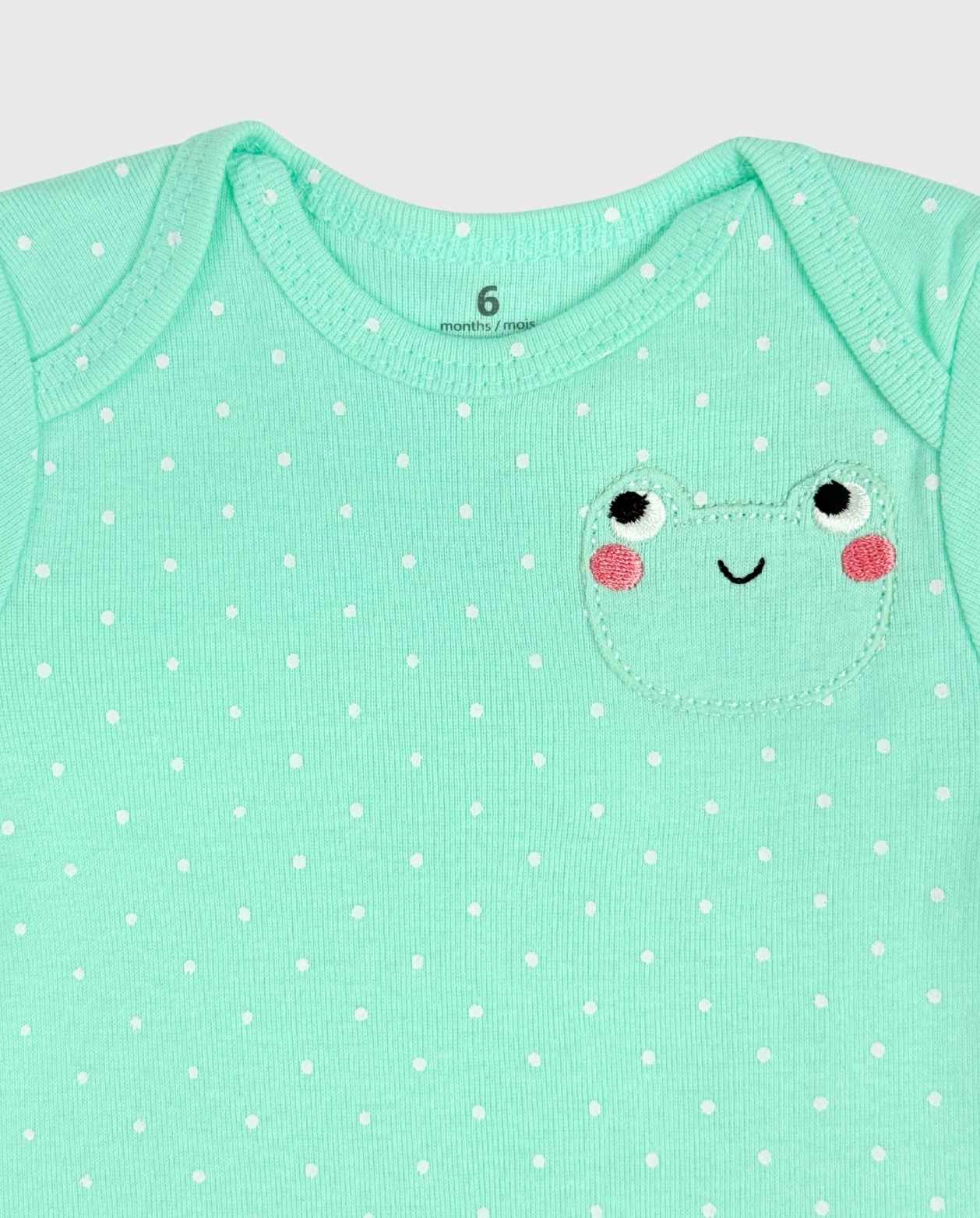 Set 5 Bodys Estampado Sapito Verde