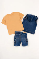 Conjunto 3 Piezas Bermuda Denim Joy Baby