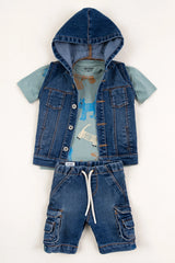 Conjunto 3 Piezas Bermuda Denim Joy Baby