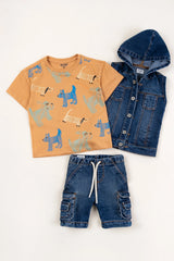 Conjunto 3 Piezas Bermuda Denim Joy Baby