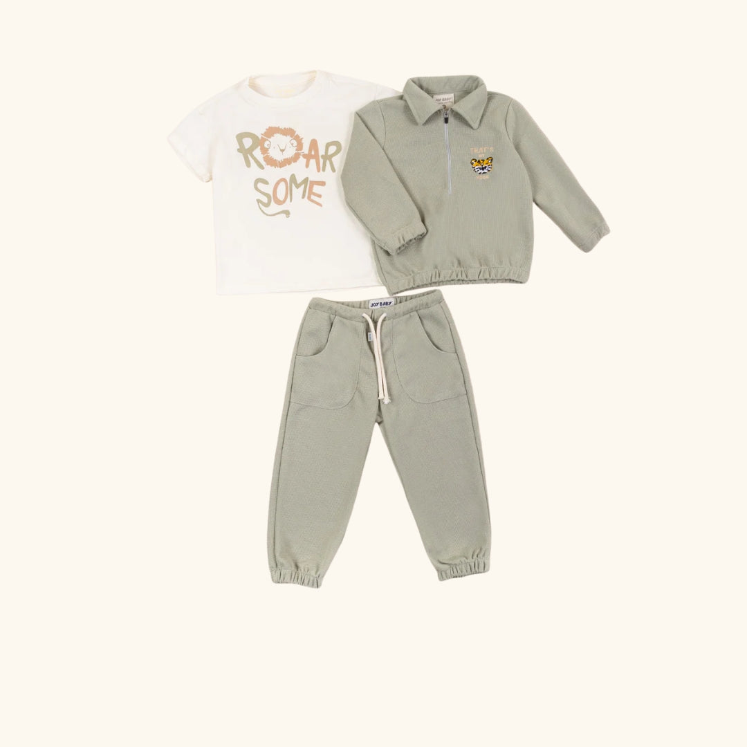 Conjunto 3 Piezas Sudadera Deportivo Roar