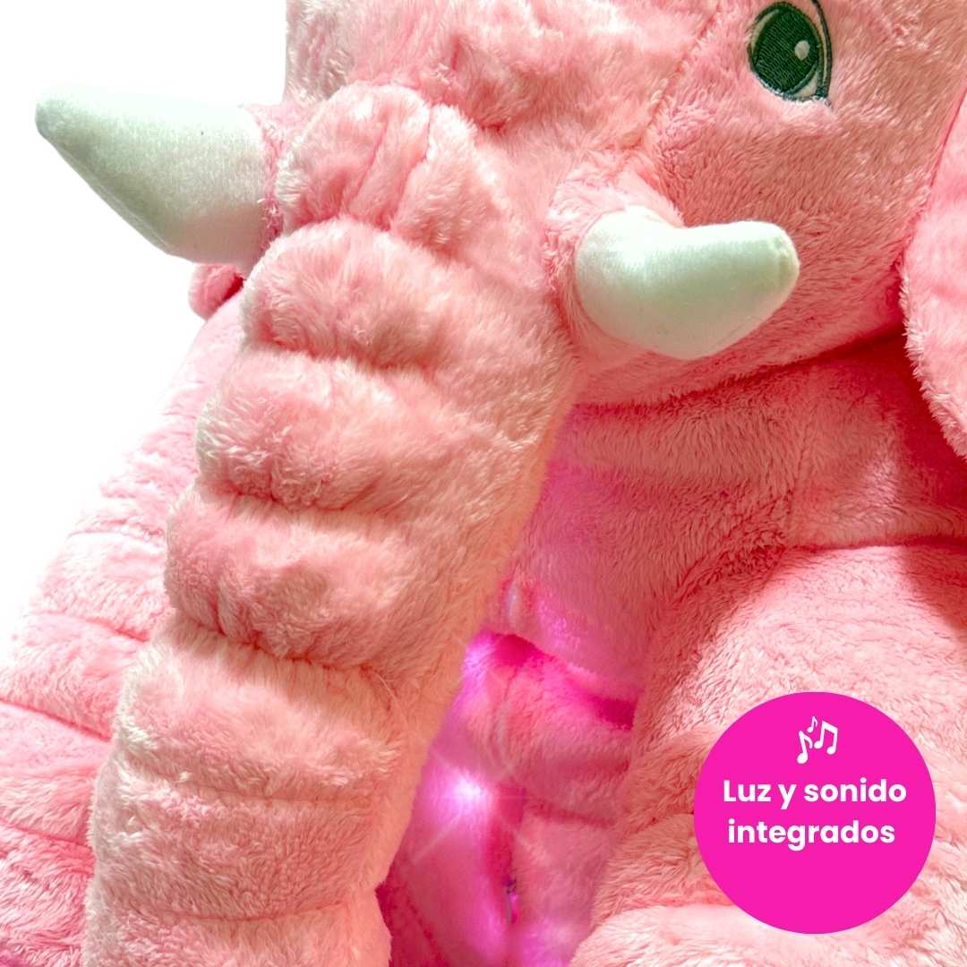 Almohada Elefante con Cobija y Luces Pink