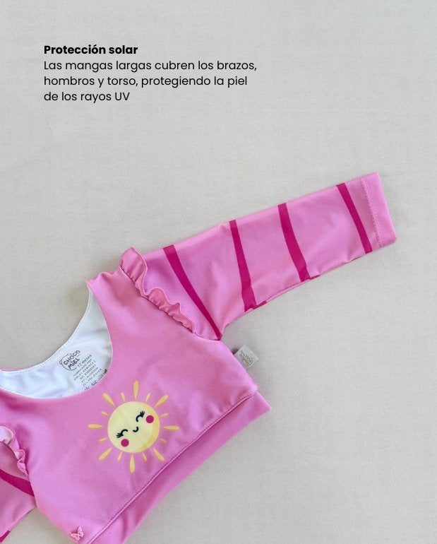 Vestido de Baño Manga Larga Sol Detalle