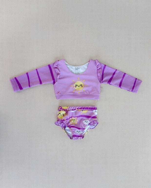 Vestido de Baño Manga Larga Sol Morado