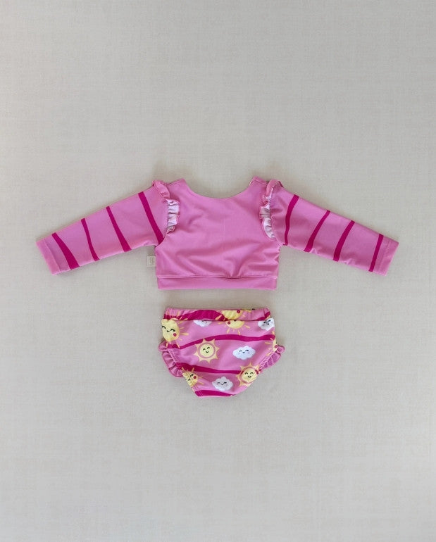 Vestido de Baño Manga Larga Sol Rosado