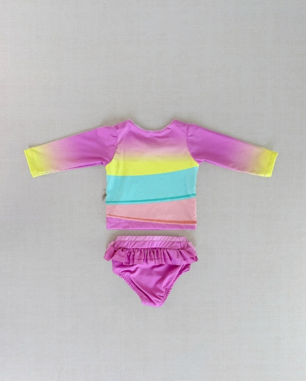 Vestido de Baño Manga Larga Pulpo Pink