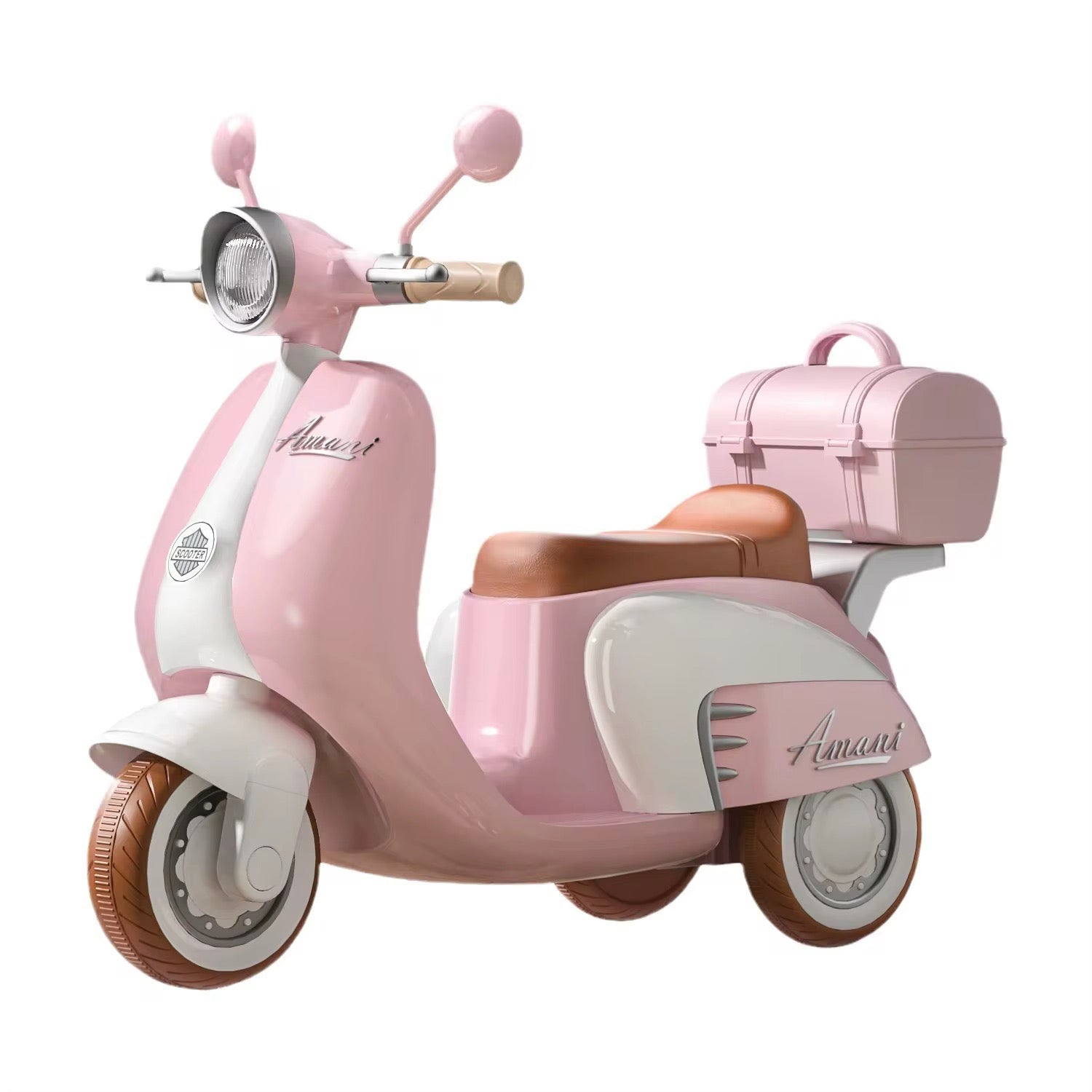 Moto Eléctrica Montable Para Niños Vintage Rosa