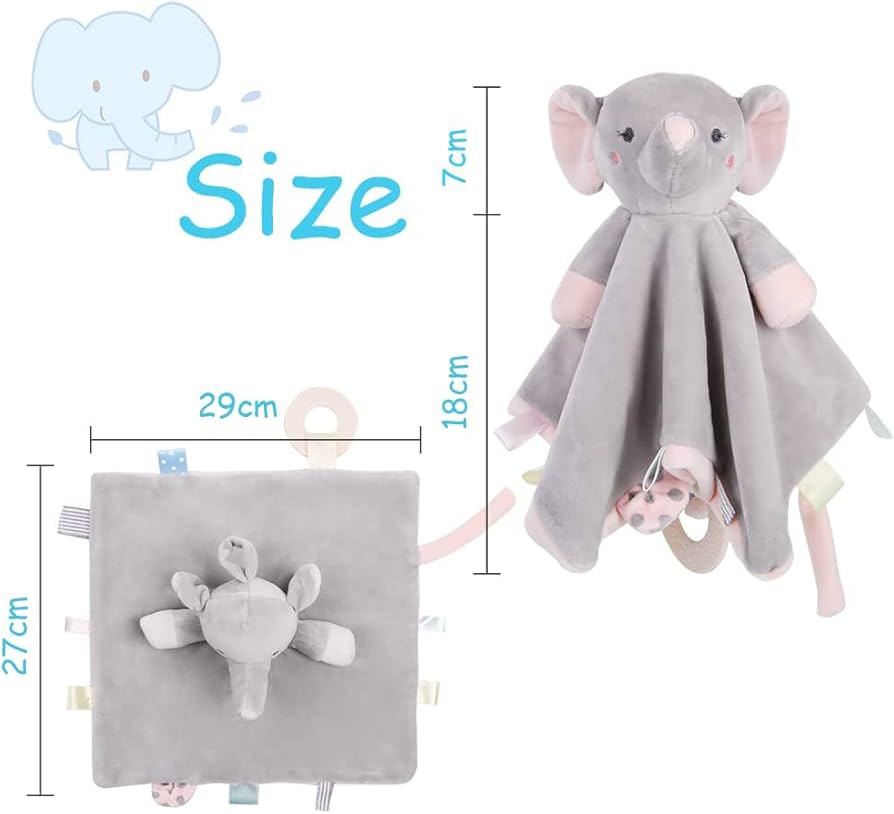 Peluche Apego con Rasca Encías Animales elefante