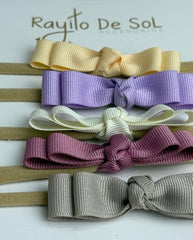 Set 4 Balacas Moño Pia Rosa Rayito de Sol Colores