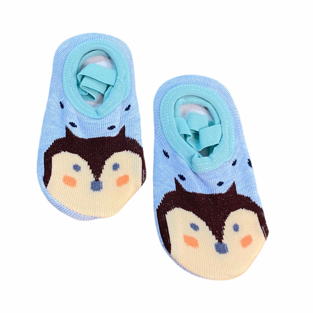 Medias con Antideslizante Estampado Animales Azul