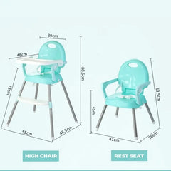 Comedor Para Bebé 3 En 1 Verde High Chair Medidas