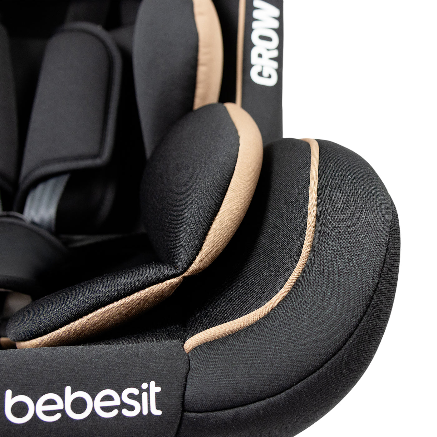 Silla de Carro Grow Isofix Bebesit Beige acolchado detalle