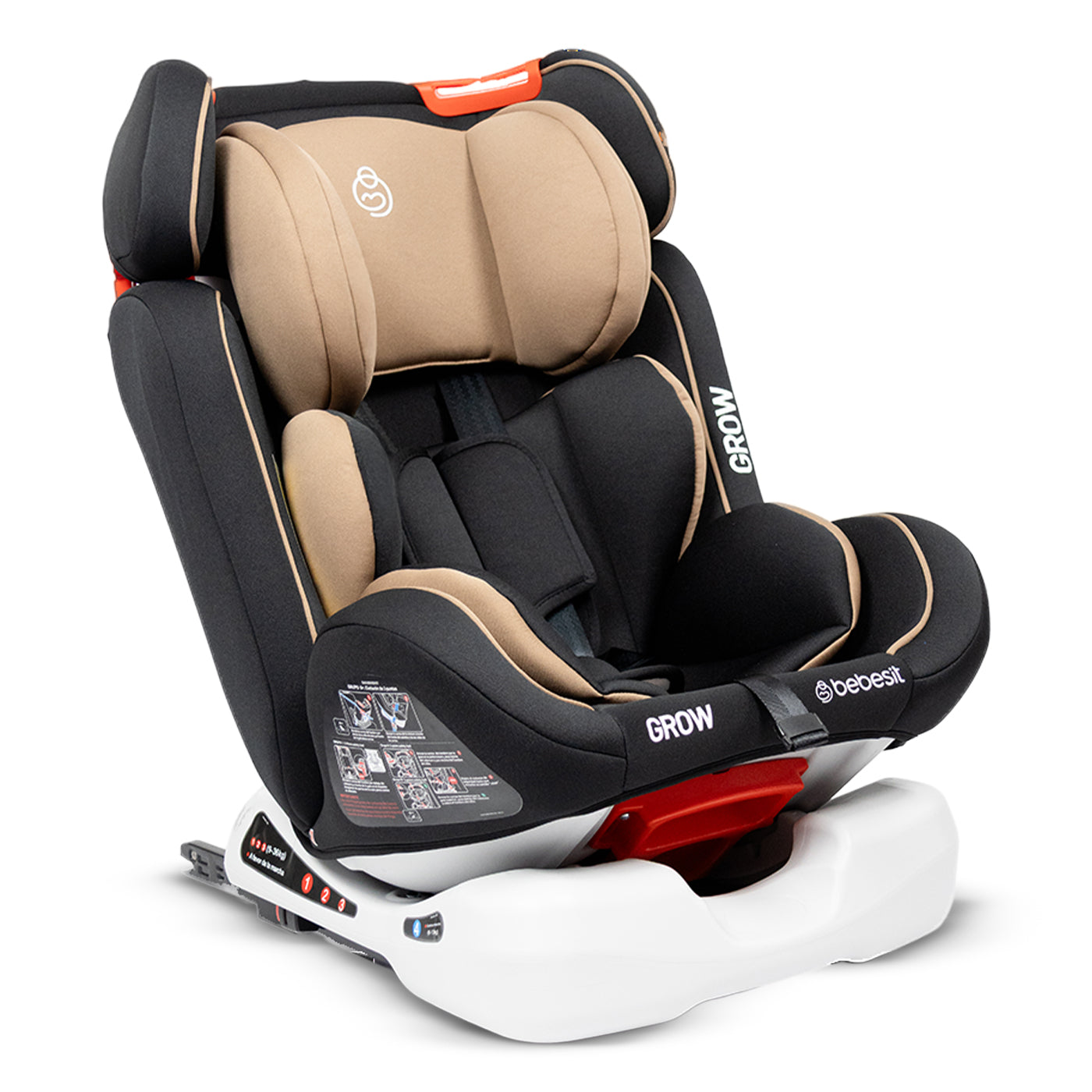 Silla de Carro Grow Isofix Bebesit Beige