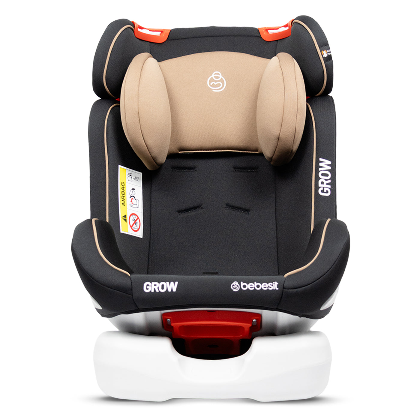 Silla de Carro Grow Isofix Bebesit Beige acolchado