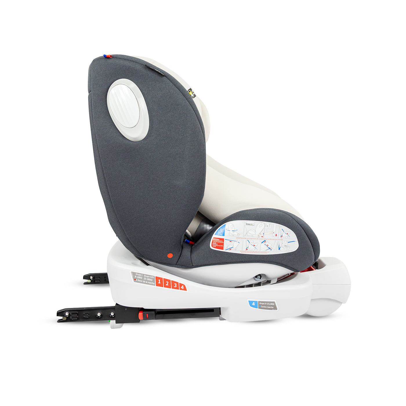 Silla de Carro Active Premium 360 Isofix Bebesit Gris agarre