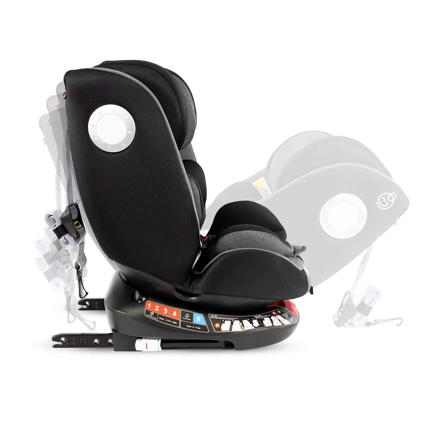 Silla de Carro Nox 360 Isofix Bebesit Negro modos