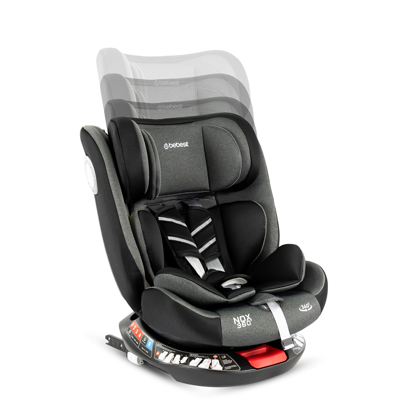 Silla de Carro Nox 360 Isofix Bebesit Negro