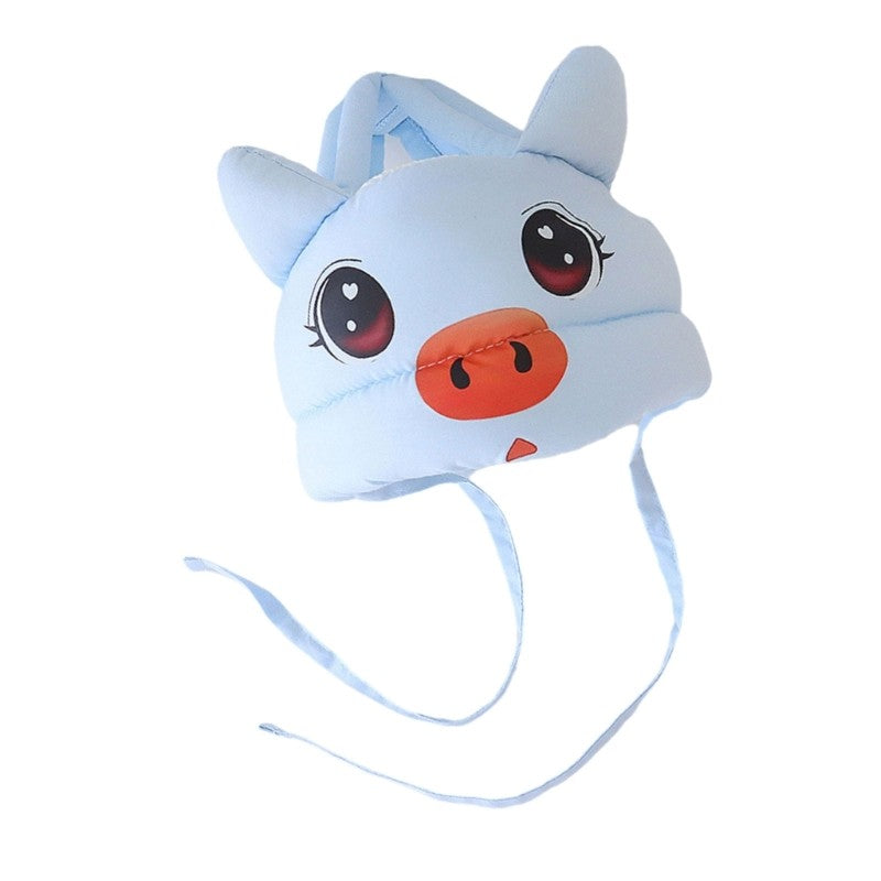 Casco De Gateo Acolchado Estampado Animales Cerdo
