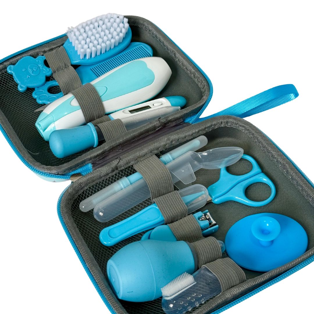 Set de Cuidado Para el Bebé Estuche Portatil Azul