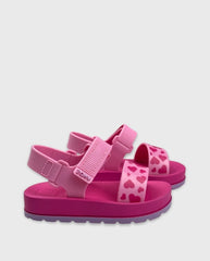 Sandalia Zaxynina Corazones Fucsia