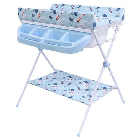 Bañera Cambiador Arcoiris Maxi Azul Ebaby