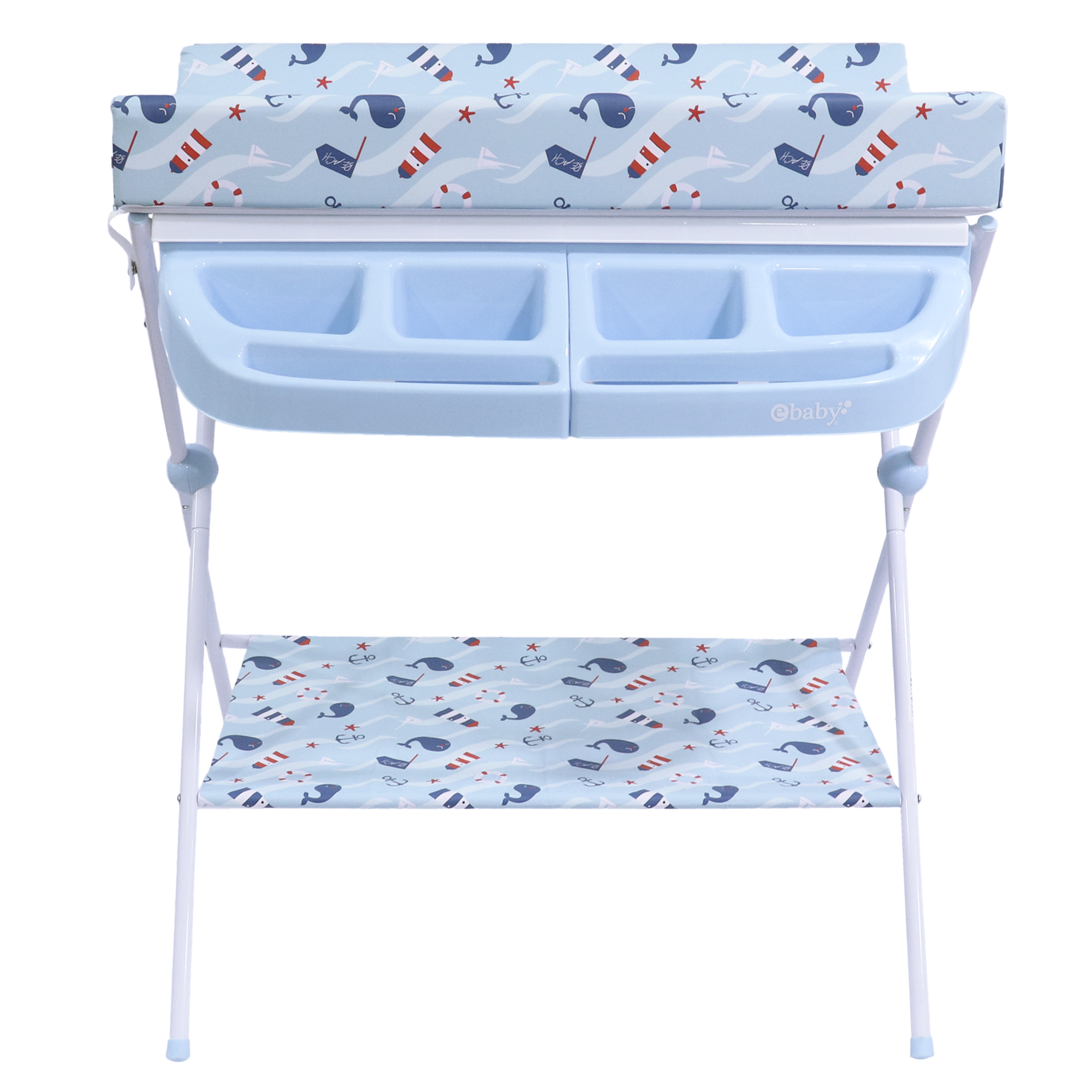 Bañera Cambiador Arcoiris Maxi Azul Ebaby