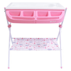 Bañera Cambiador Arcoiris Maxi Rosa Ebaby detalles