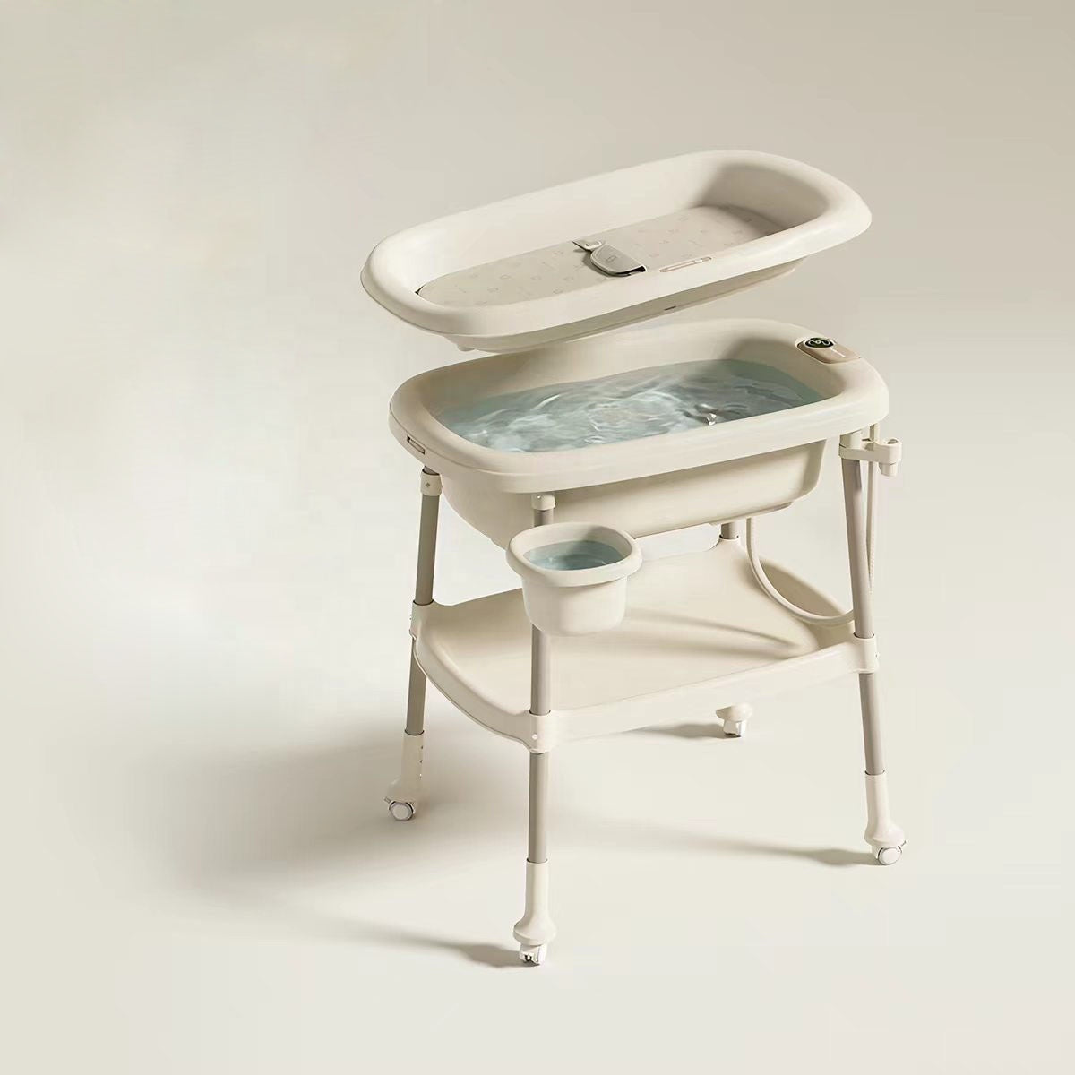 Bañera Con Cambiador Plegable usos