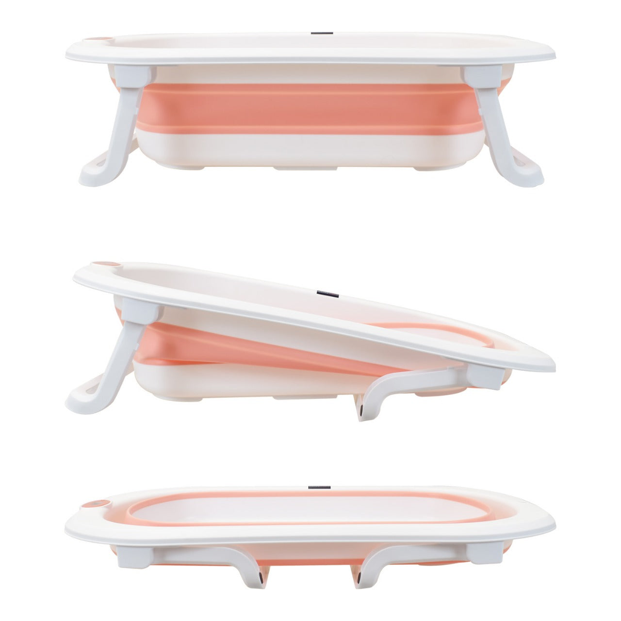 Bañera Plegable Stand Con malla y Soporte Rosa Happy Baby posiciones