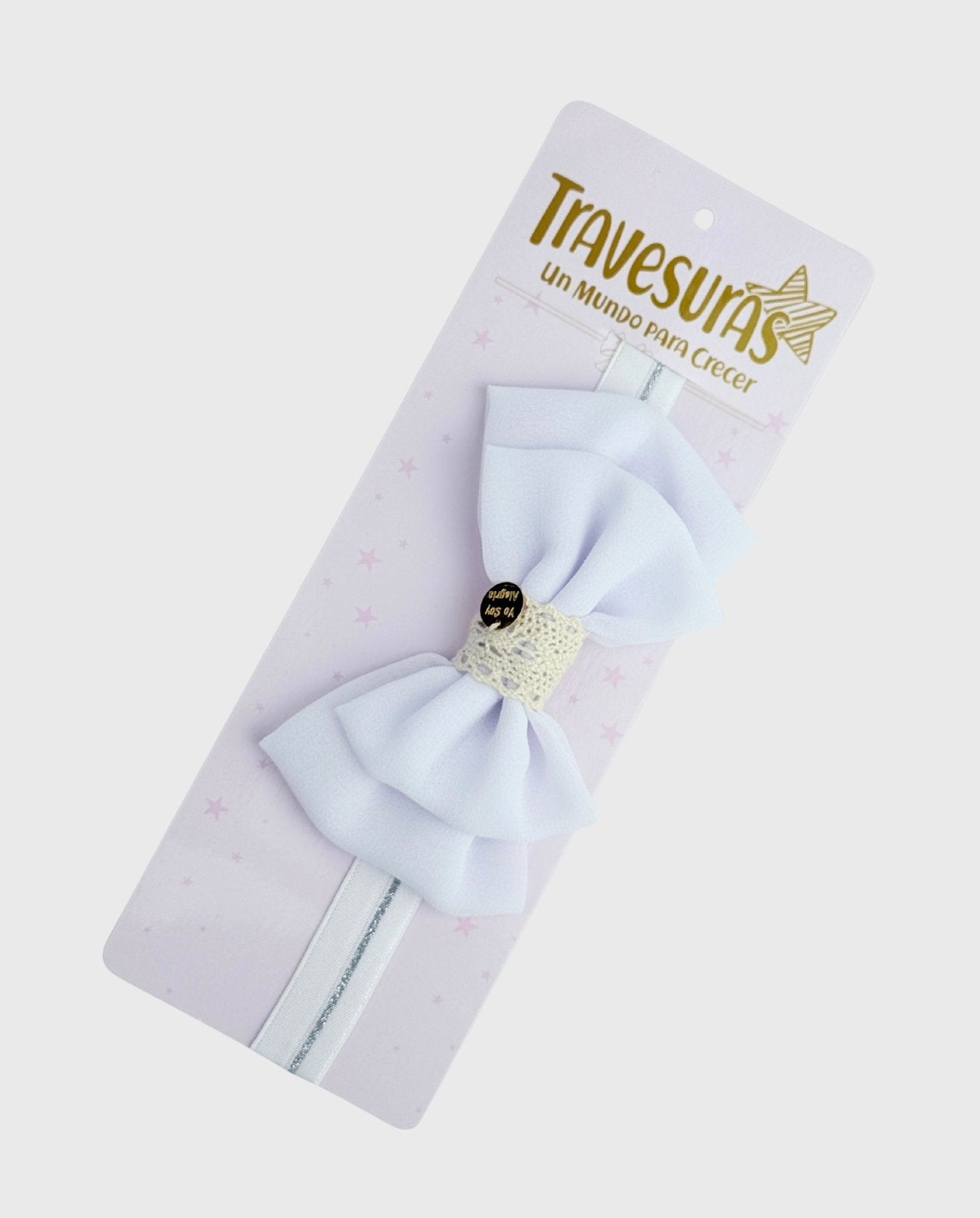 Balaca Cintillo Moño Doble White