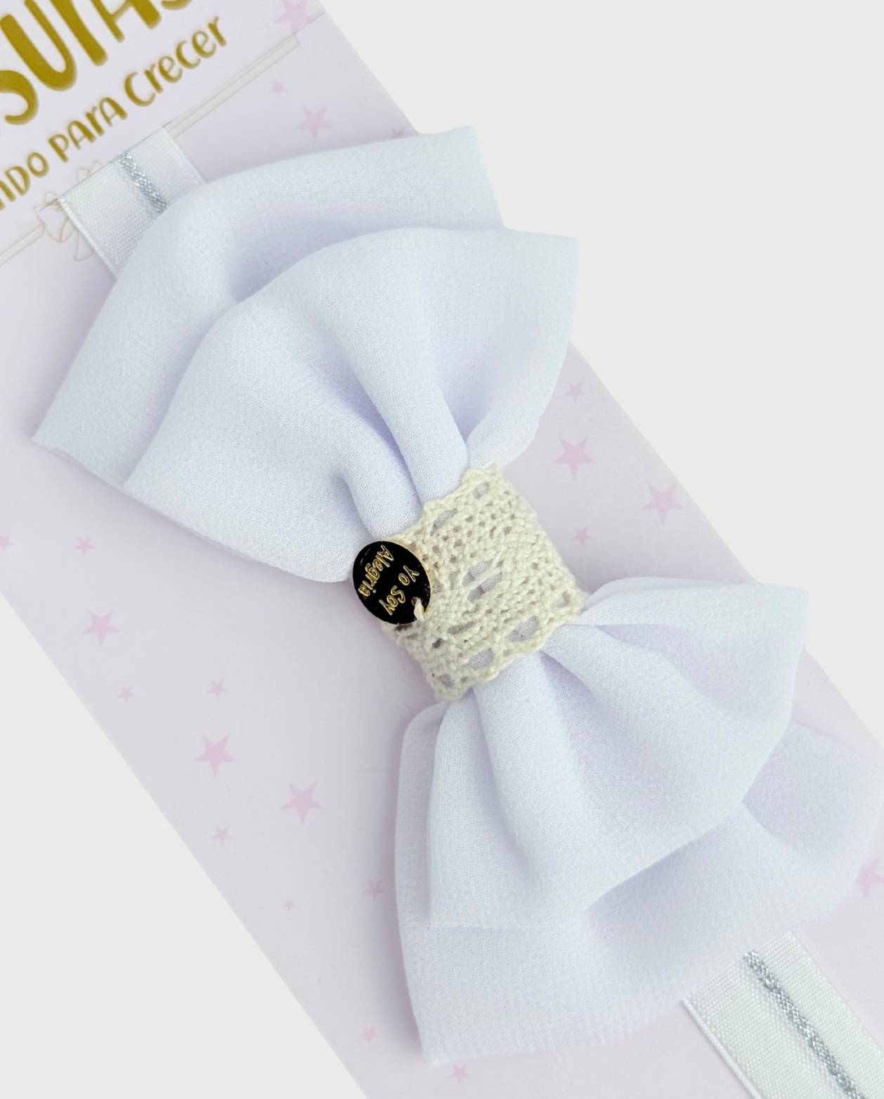 Balaca Cintillo Moño Doble Blanco