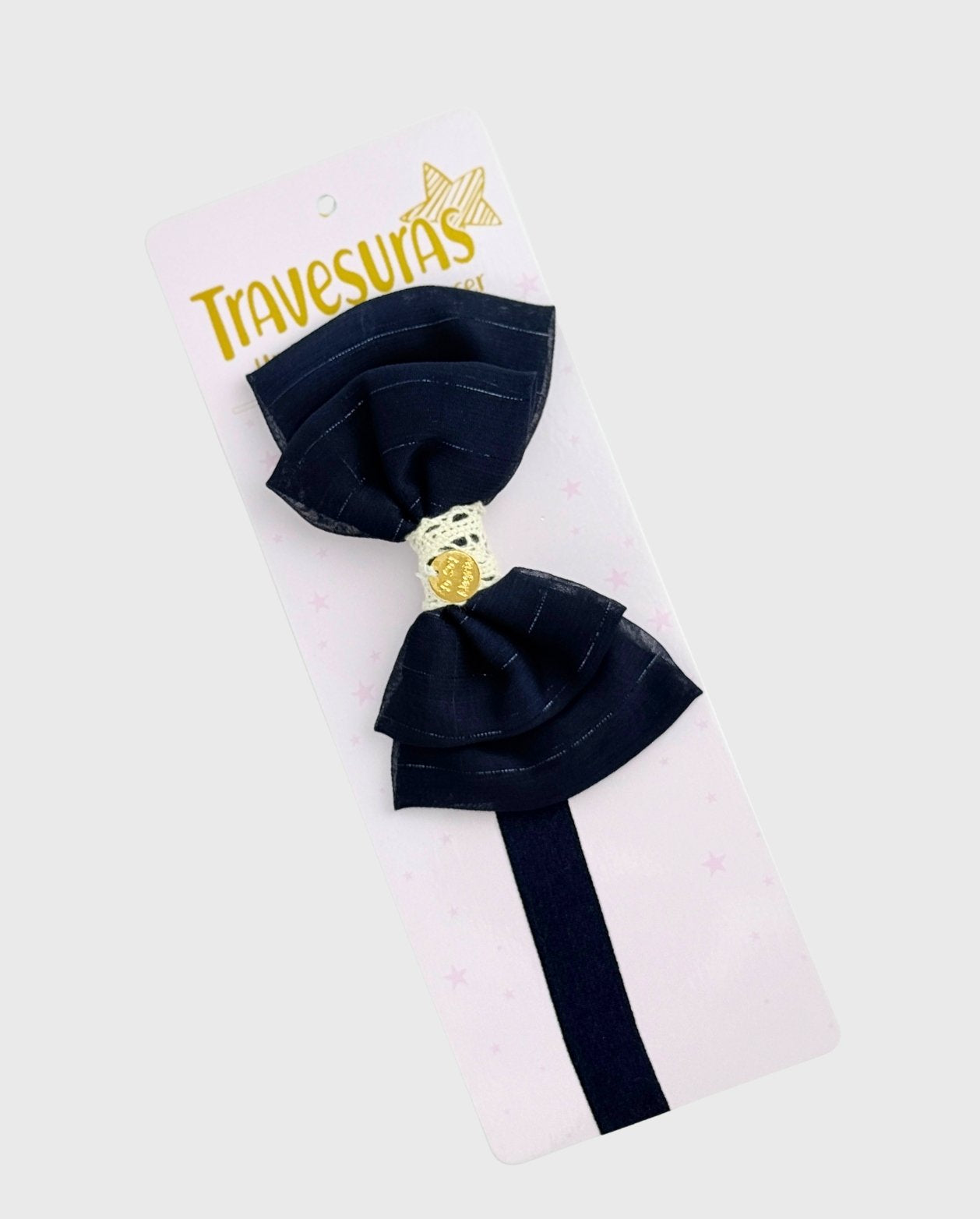 Balaca Cintillo Moño Doble Blue