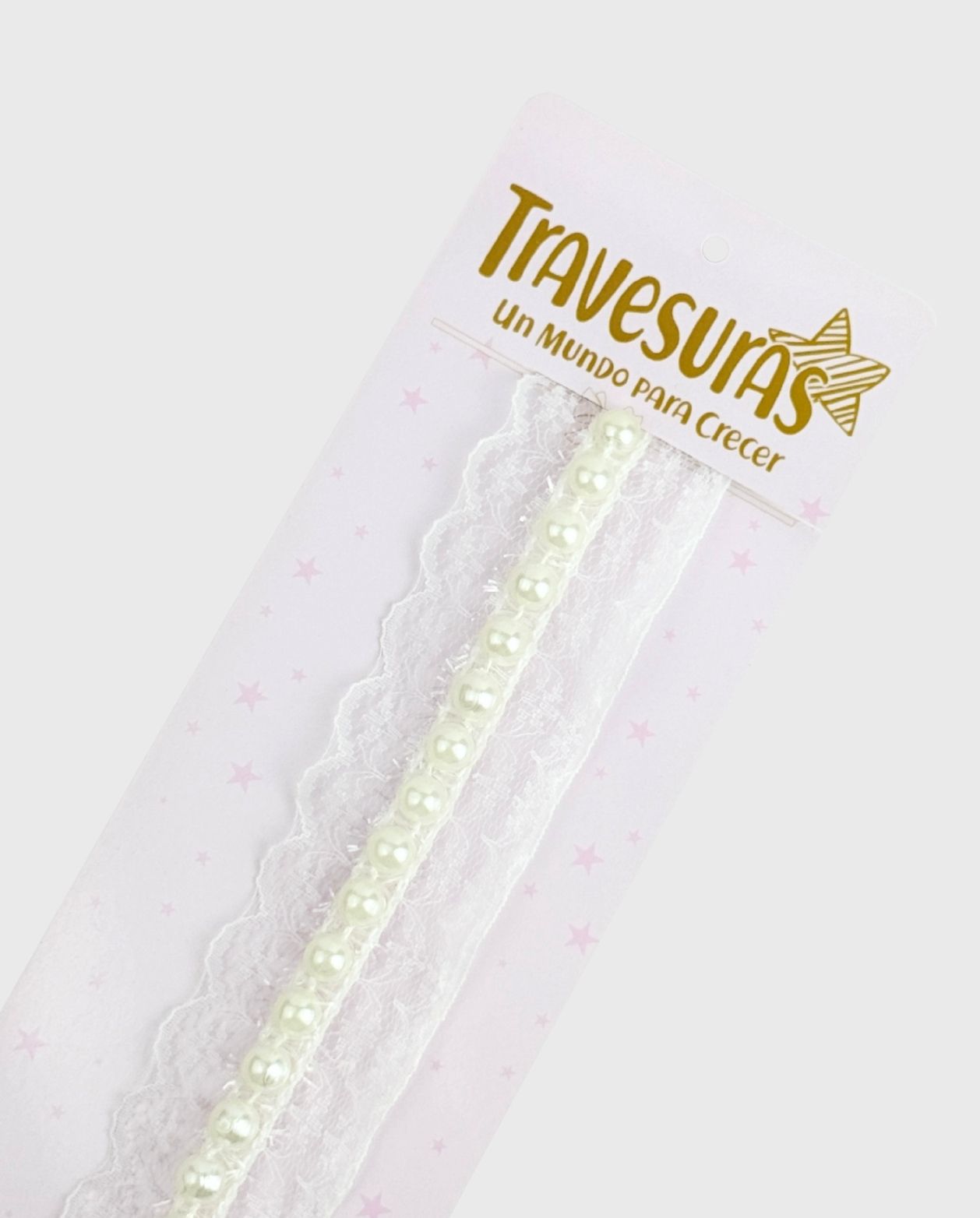 Balaca Encaje Perlas Blanco