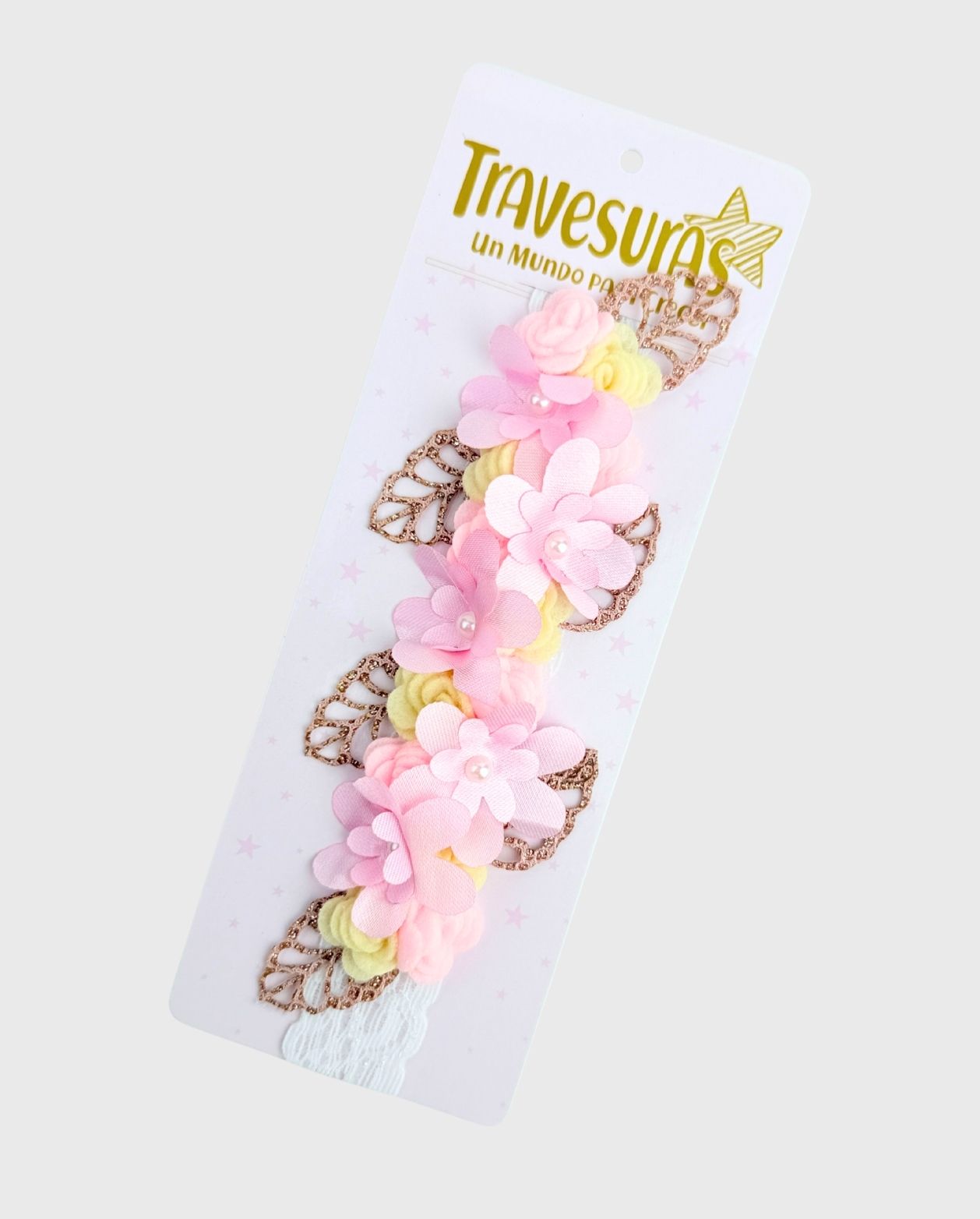 Balaca Flores Detalle Mariposa Pink