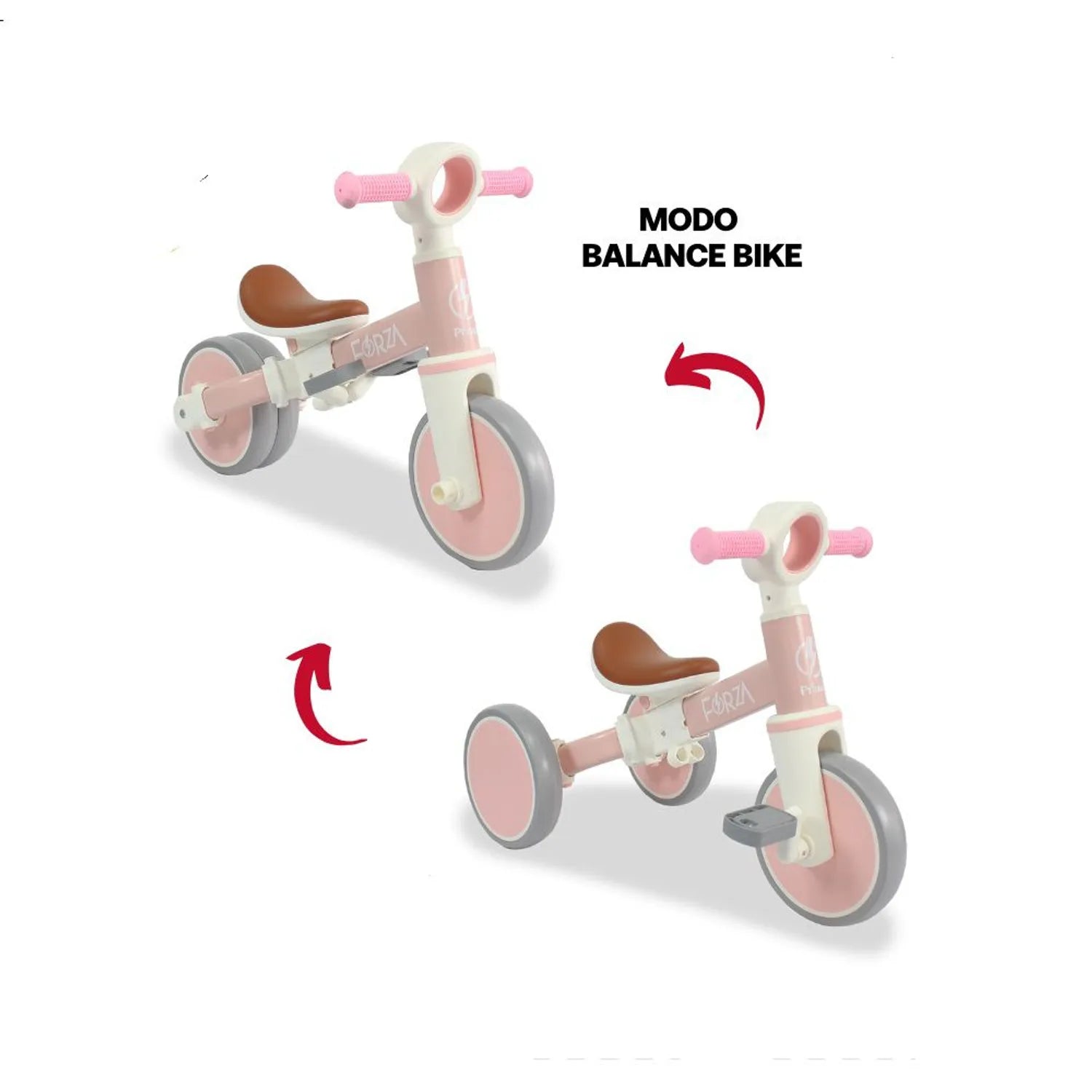 Balance Bike 2 En 1 Forza Rosa usos