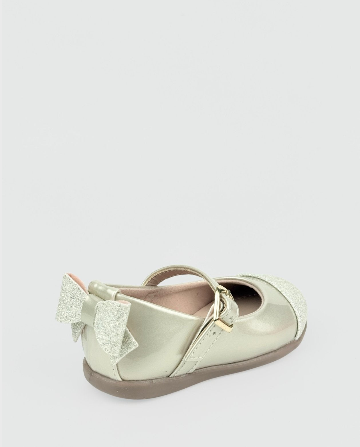 Baleta Charol Detalle Punta Champagne Diseño