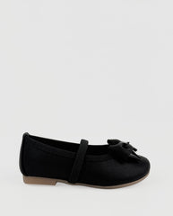 Baleta Mate Moño Brillos Negro Black
