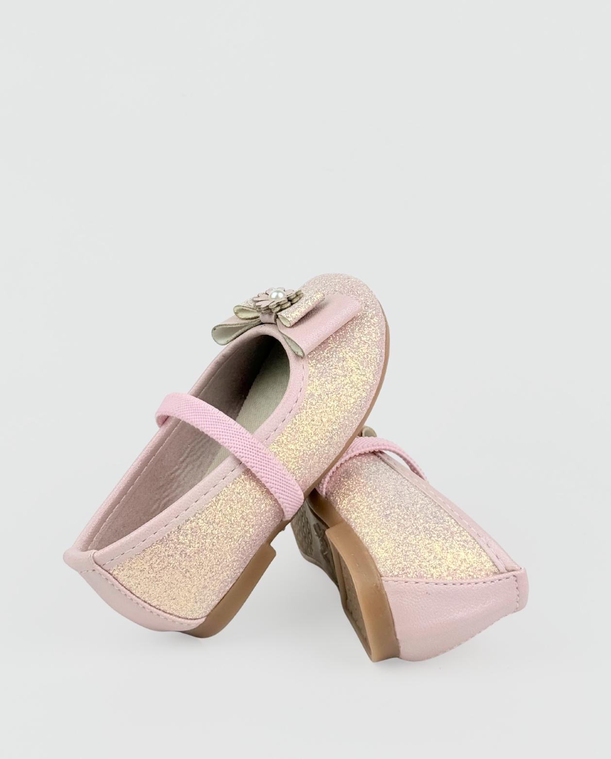 Baleta Moño Brillos Rosa Travesuras