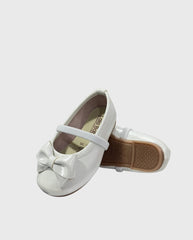 Baleta Brillo Blanco suela