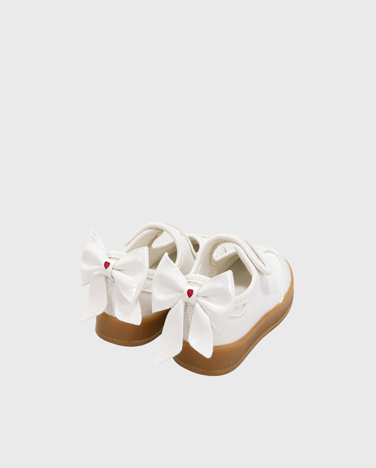 Baleta Moño Corazones Blanco diseño