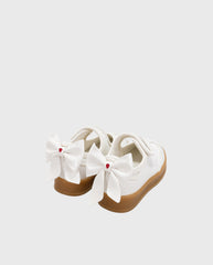 Baleta Moño Corazones Blanco diseño