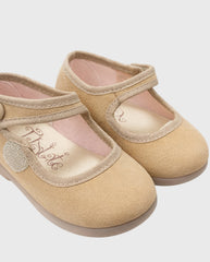 Baletas Merceditas Serratex Camel Tokolate detalle