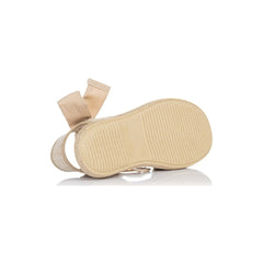 Baletas en Lona Lino Brillos Tokolate suela