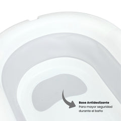 Bañera Plegable Con Termómetro Oso Gris Antideslizante